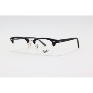 Ray B – 5201 – Matte Black Silver - Clubmaster – Acetate - Metal - Half Rim – Eyewear