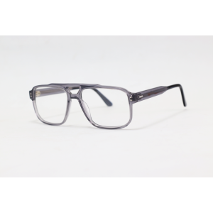 Calvin Klein - 5862 - Grey Translucent - Acetate - Rectangle - Double Bridge - Eyewear