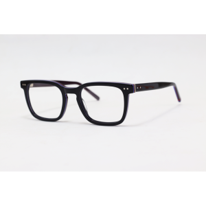 TOMMY HILFIGER - 2034 - Black Blue Red Stripe - Acetate - Square - Eyewear