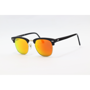 Ray B – 3016 – Clubmaster – Golden Black Orange Mercury - Acetate - Metal – Sunglasses