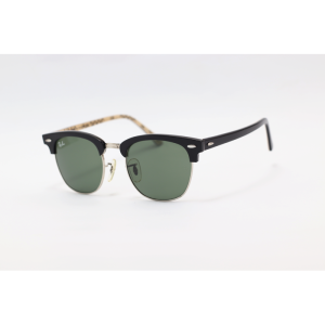 Ray B – 3016 – Clubmaster – Pattern Silver Black Green - Acetate - Metal – Sunglasses