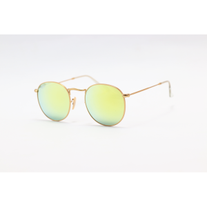 Ray B - RB3447 - Golden Yellow Mercury - Metal - Round - Sunglasses
