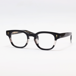 JMM - 82195 - Black Grey Stripe - Acetate - Blue Cut - Square - Eyewear