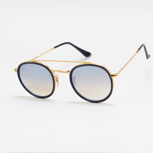 Ray B – RB3647N – Golden Blue – Metal - Round - Double Bridge – Sunglasses