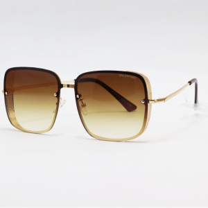 Valentino - VA3288 - Golden Brown Gradient - Metal - Rectangle - Sunglasses