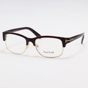 Tom Ford - 9515 - Golden Brown - Acetate - Metal - Rectangle - Eyewear