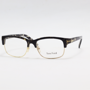 Tom Ford - Clubmaster - 9515 - Golden Black Tortoise - Acetate - Metal - Rectangle - Eyewear