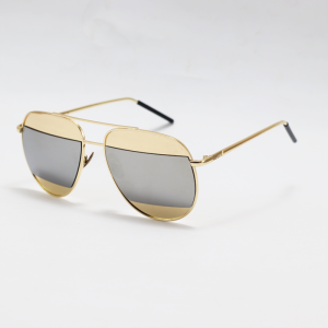Dior - 6818 - Golden Silver Mercury - Metal - Aviator - Sunglasses